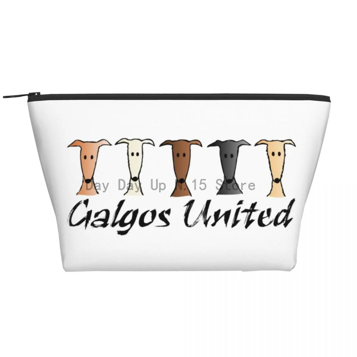 

Galgos United Greyhound Travel Cosmetic Bag Women Sighthound Whippet Dog Makeup Toiletry Organizer Lady Beauty Storage Dopp Kit