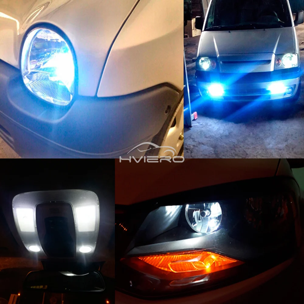 1/2Pc T10 W5w Car Turn Signal Reverse License Plate Lights Canbus White Blue Red 5050 5smd 194 168 Wedge Dome Trunk Parking Lamp