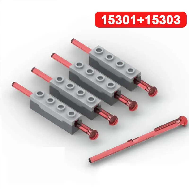 

1x4 Spring Shooter Mechanism 8L Bullet Launcher MOC Building Block Part for Technical Weapons Dart Parts Toy 15301/15303/15400