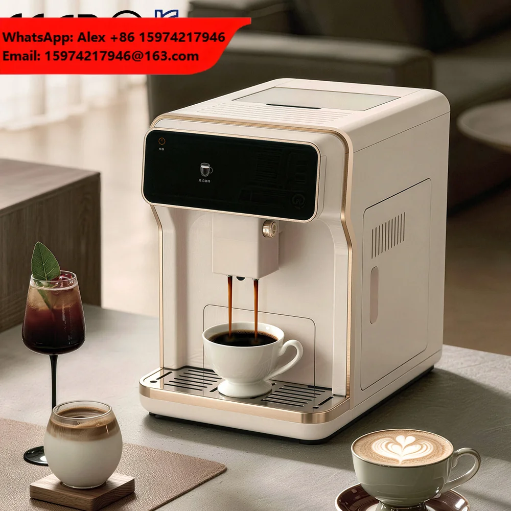 Fully Automatic Electric Commercial Espresso Coffee Machine 7 Drinks 1.5L Water Tank Auto Clean Dual Boiler 15 Bars Pressure