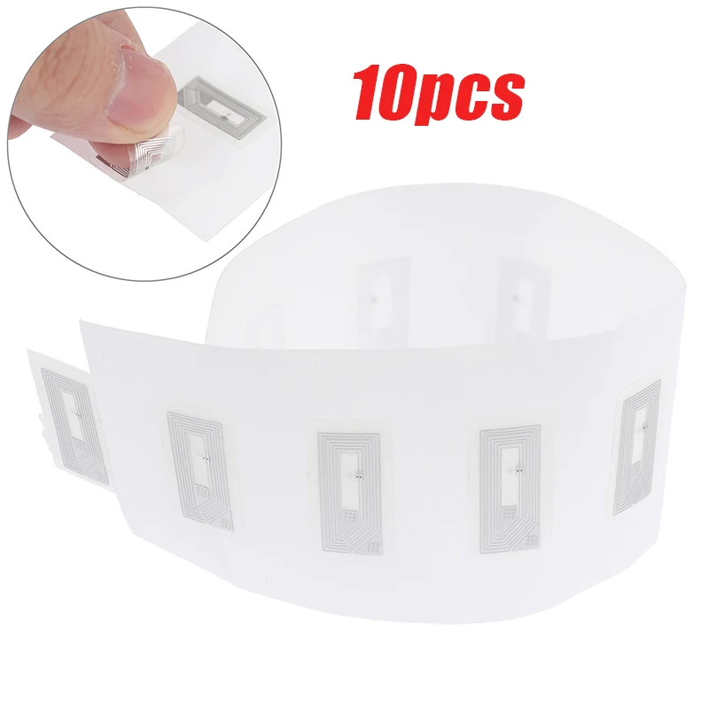 [New] NEW 10Pcs NFC Chip Ntag213 Sticker Wet Inlay 2*1cm 13.56MHz RFID NTAG213 Label Tag