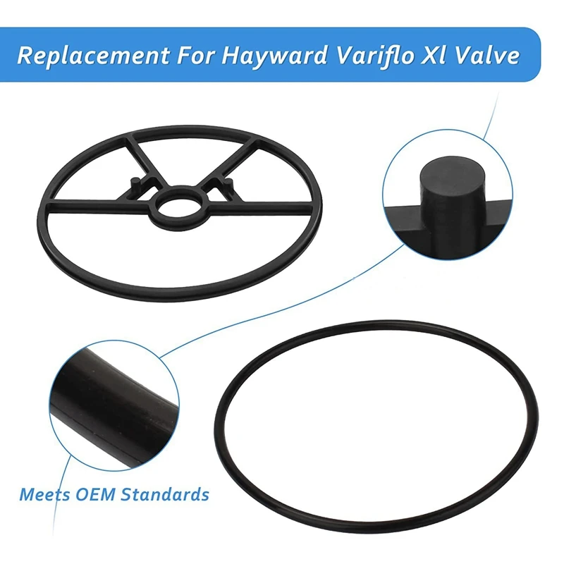 O-ring Gasket membangun kembali Kit o-ring hitam & putih KOLAM RENANG DAN Spa suku cadang pengganti cocok untuk Hayward Multi-Port Valve bagian