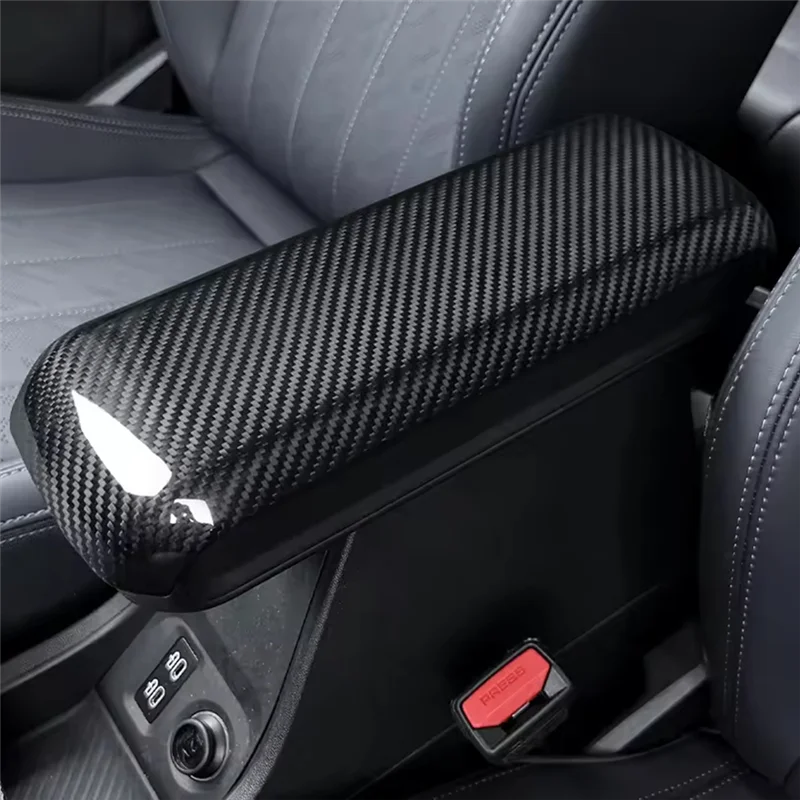 

Real Carbon Fiber Car Armrest Box Cover Frame Sticker For BMW Mini Cooper S F65 F66 F67 2024-2025 Interior Styling Hard