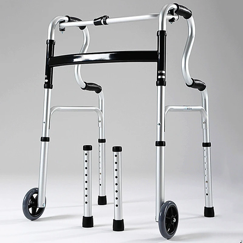 

Elderly Walker Disabled Rehabilitation With Wheels With Seat Walking Aid Walker Adjustable Foldable