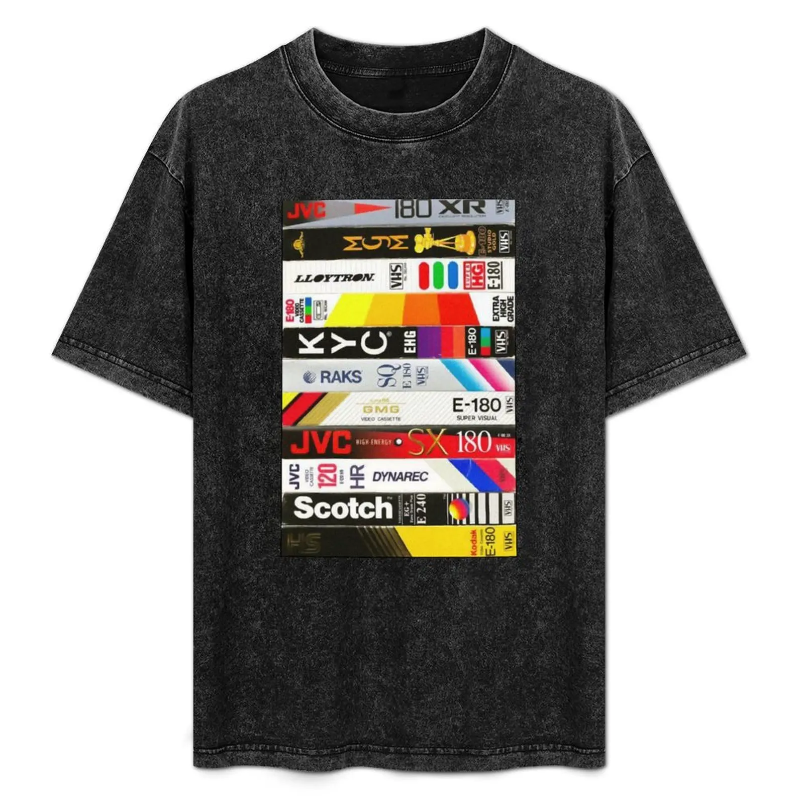 

VHS Tapes T-Shirt Long Lasting Casual T-Shirt