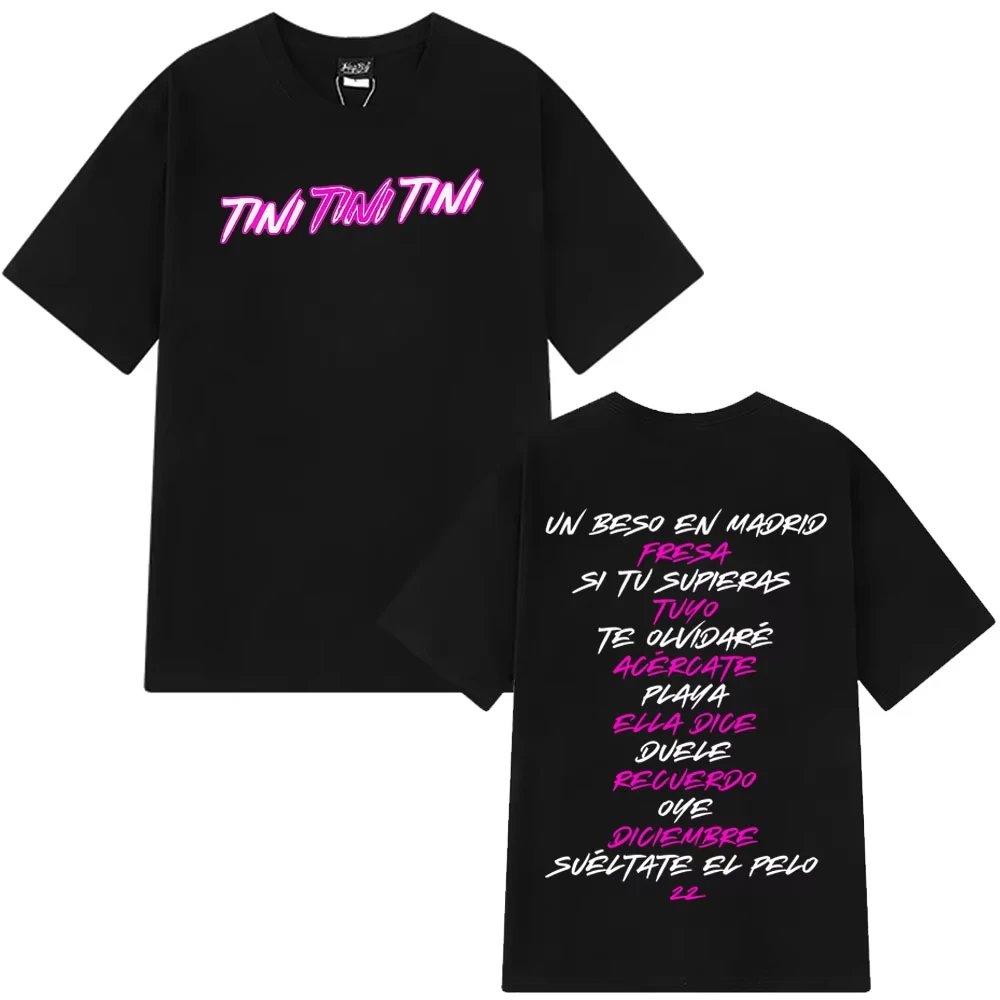 

Лидер продаж 2025 года, модные футболки с принтом Tini для мужчин и женщин, эстетичная одежда, кавайная футболка с короткими рукавами, повседневная футболка, топ большого размера