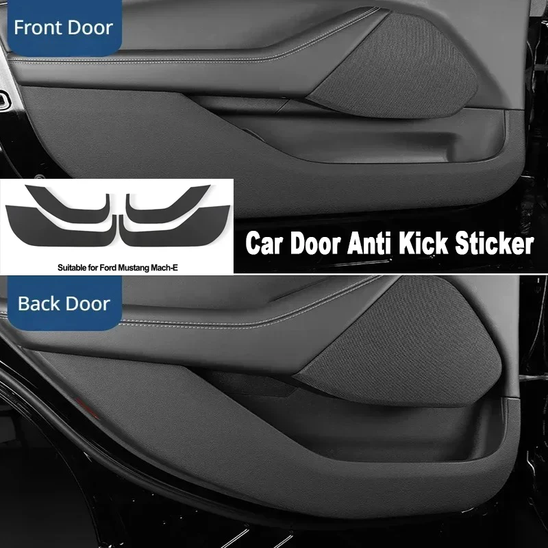 

Car Door Anti Kick Sticker for Ford Mustang Mach-E Kids Anti-Kick Anti-Dirty Leather Protective Cover Film Car Interior Stickers