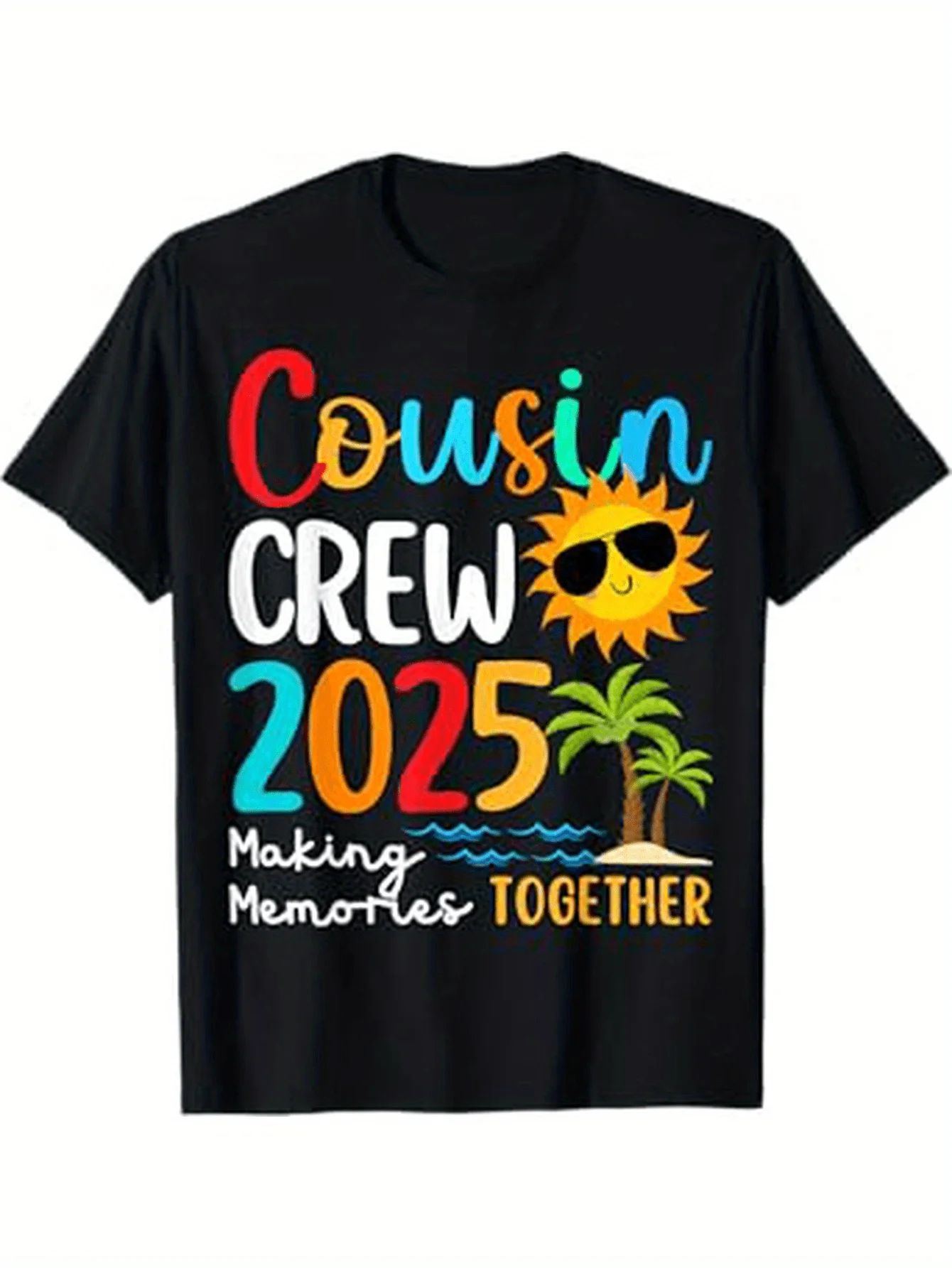 

2025 Cousin Crew Beach T-Shirt - 100% Cotton, S-XXXL, Unisex Vacation Matching Tee