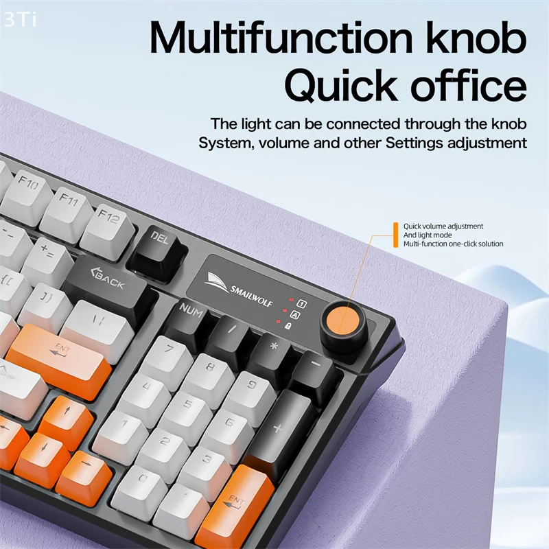 Smailwolf SK15 Mechanical Keyboard,Full Key Hot Swap,lighting Effects,95 Key,Gasket Muffler Structure,Laptops