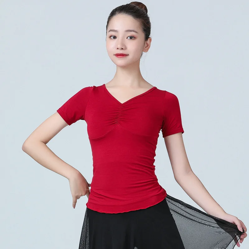 1pcs/lot woman latin dancing top lady modal modern dancing training dancing top