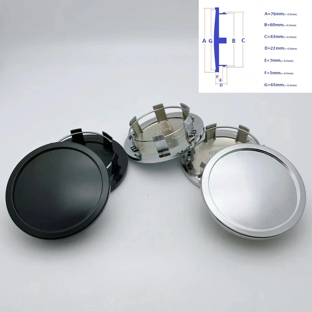 

4pcs/Set 76MM 60MM Car Wheel Center Caps With 65mm Logo Emblem Car Stickers for Car Wheel Hubcaps Rim Hub Dust Cover Accessories