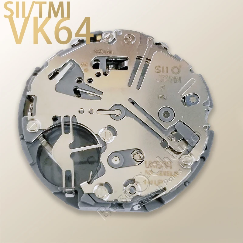 VK64 Quartz Movement SII TMI Chronograph Date At 6 Small Seconds Watch Movement 29mm Diameter Repair Accessories