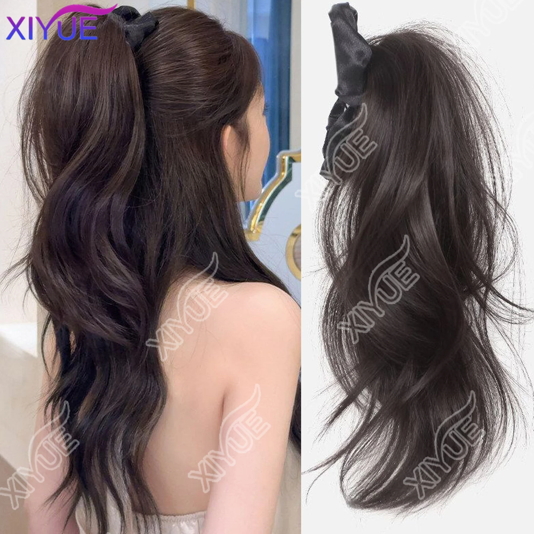 XIYUE Synthetic Cloud grasping with a slightly curled Ponytail Hair Extensions For Women Hair