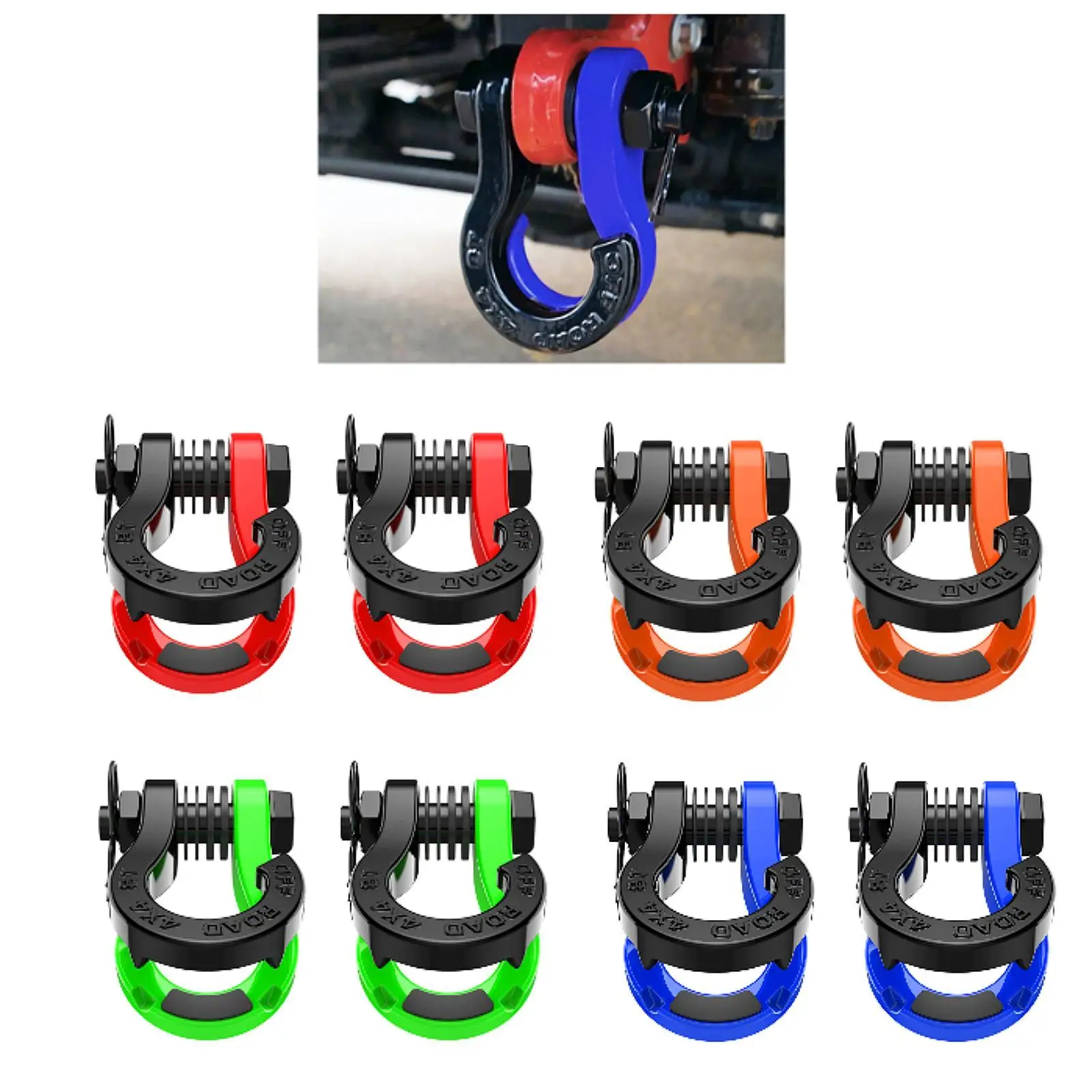 

3/4 Inch Steel Split Shackle Pulley Towing Winch Repair Parts for Off Road ATV Truck Trailer Use