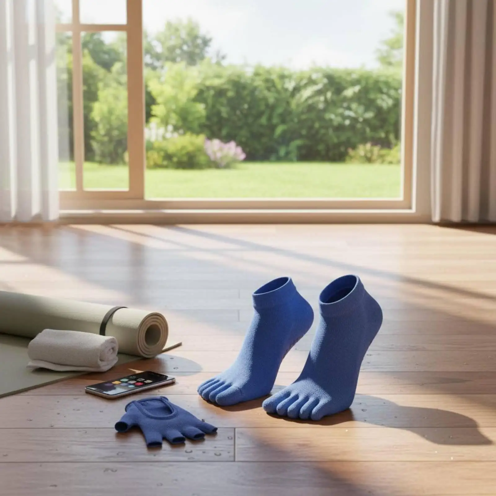 Chaussettes de sport pour femmes, antidérapantes, à cinq doigts, accessoires de fitness pour la danse et l'entraînement au Pilates