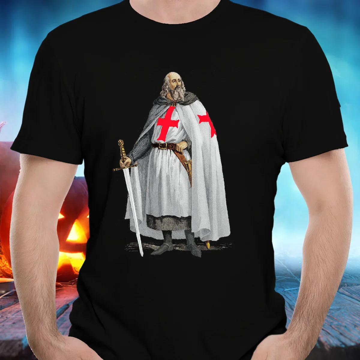 Caballeros Templarios masónicos Jacques De Molay Crusader cristianismo símbolo camiseta verano algodón manga corta cuello redondo hombres camiseta nueva