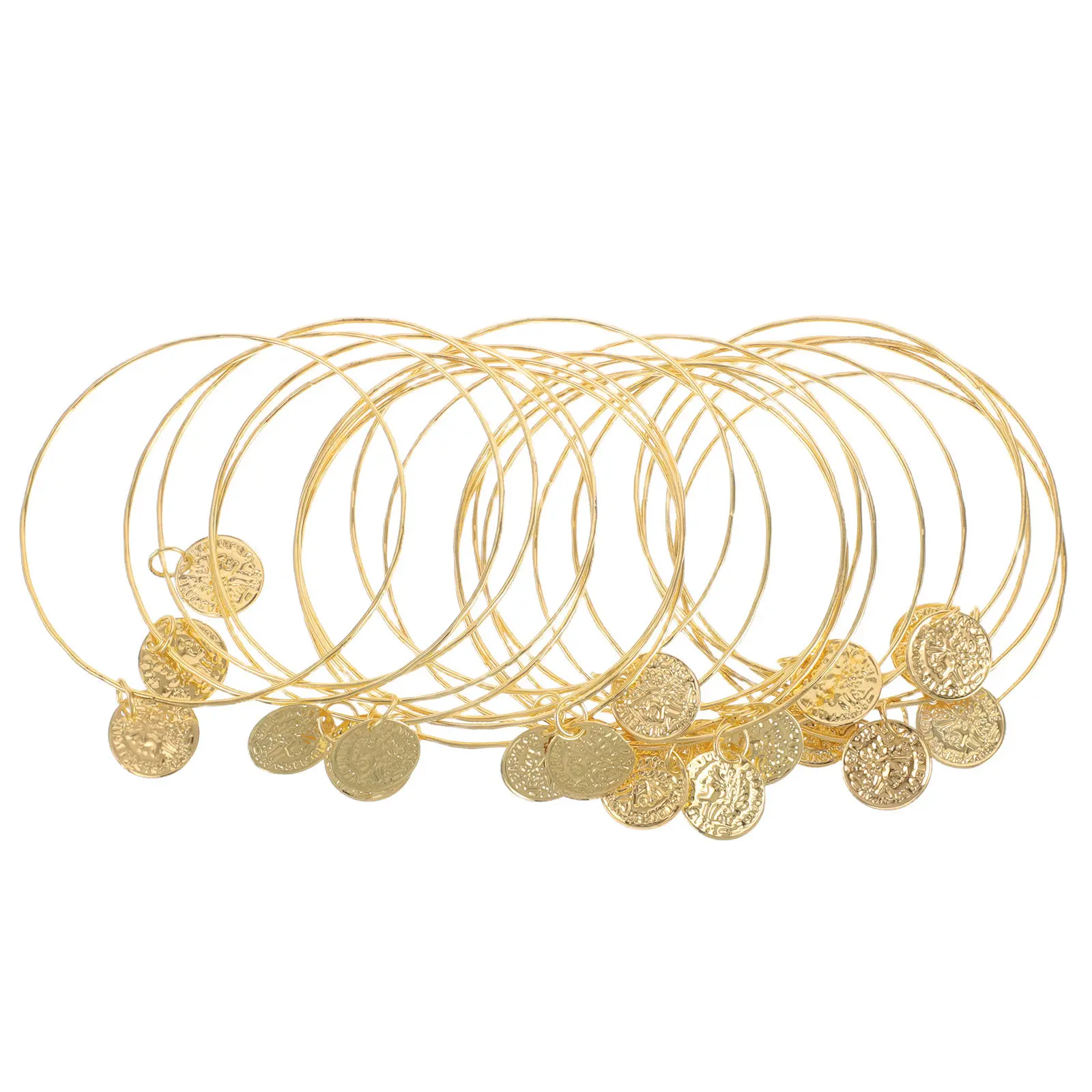 20Pcs Belly Dancing Wrist Adornments Durable Bracelets for Stage Performance Costume and Everyday Ethnic Accessories