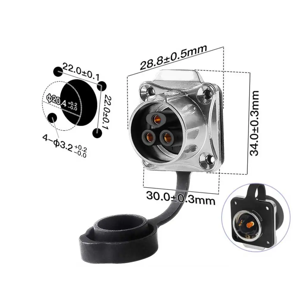 

1 Set LP20-3 Connector Male And Female Socket LP-20 2 Pin Connector For Robotics Automotive Equipment Marine Electronics Power
