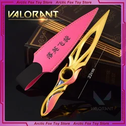 21cm Valorant Game Weapons Mystbloom Kunai Ninja Melee Key Chain Peripherals Alloy Metal Model Keychain for Boys Gift Toys Kids