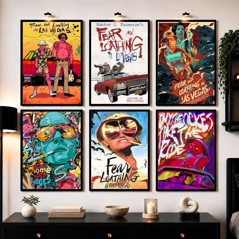 F-Fear And L-Loathing In Las Vegas Poster Wall Art Sticker For Living Room Bedroom Bar Home Decor Mural Painting Decoration