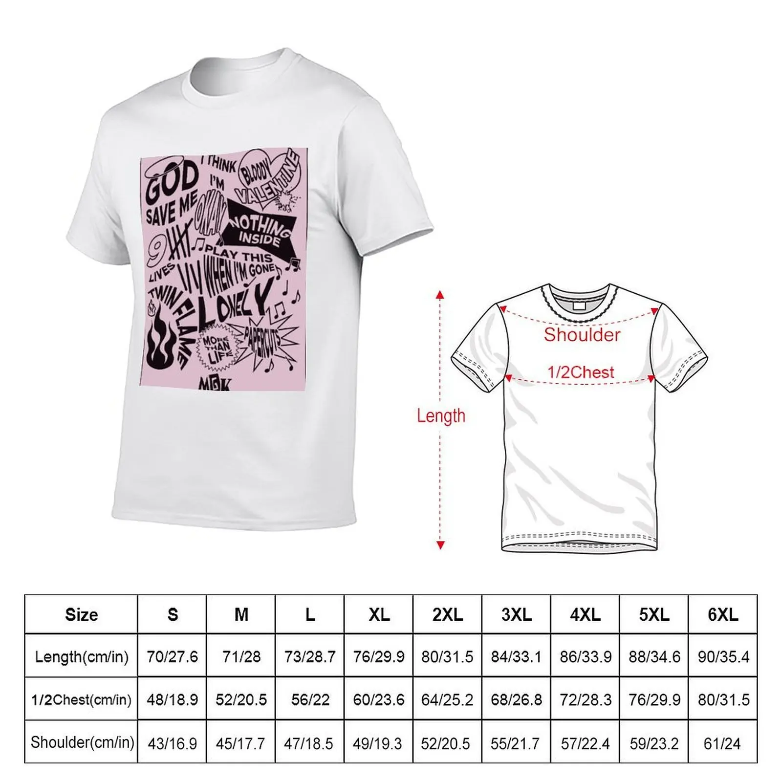Machine Gun Kelly Poster (Tracklist) - MGK T-Shirt t shirts for man pack cotton man t shirt luxury T-Shirt