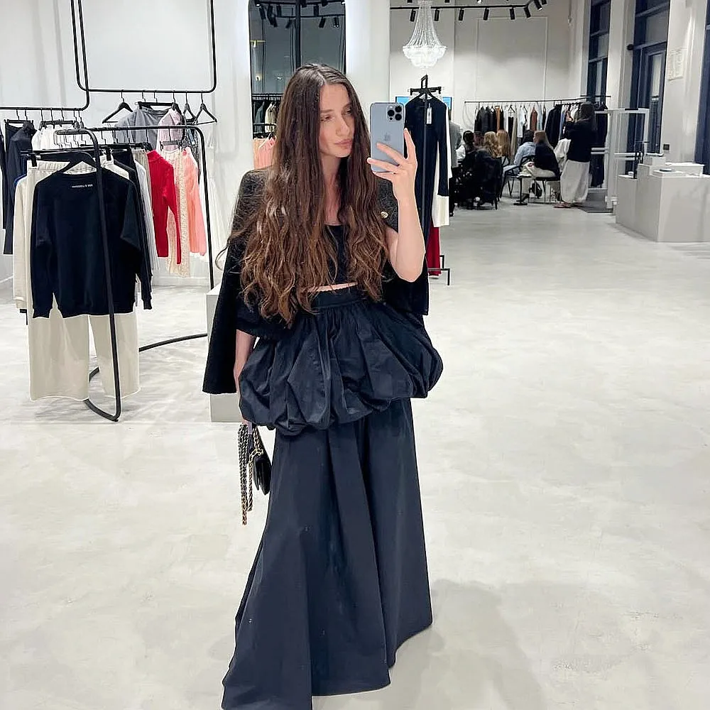 Office Lady formele lange rok twee lagen satijn faldas para mujeres maxi rok avondfeestkleding geen top