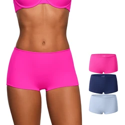 Paquete de 3 calzoncillos tipo bóxer de cobertura total para mujer Inbarely Plus, bragas para mujer