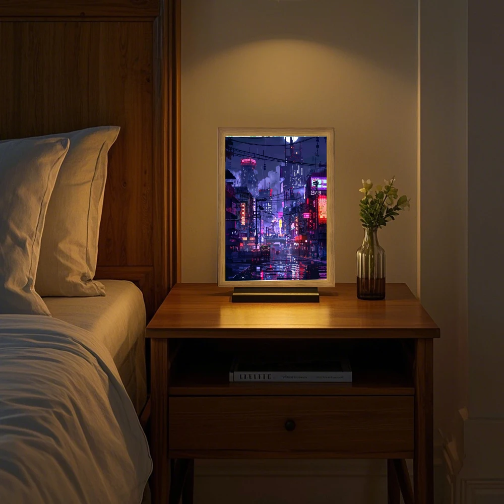 2 في 1 Led ضوء المصباح اللوحة إطار الصورة جدار مكتب مصابيح USB أضواء ليلية غرفة الديكور السرير الجدول أوم امب الهدايا