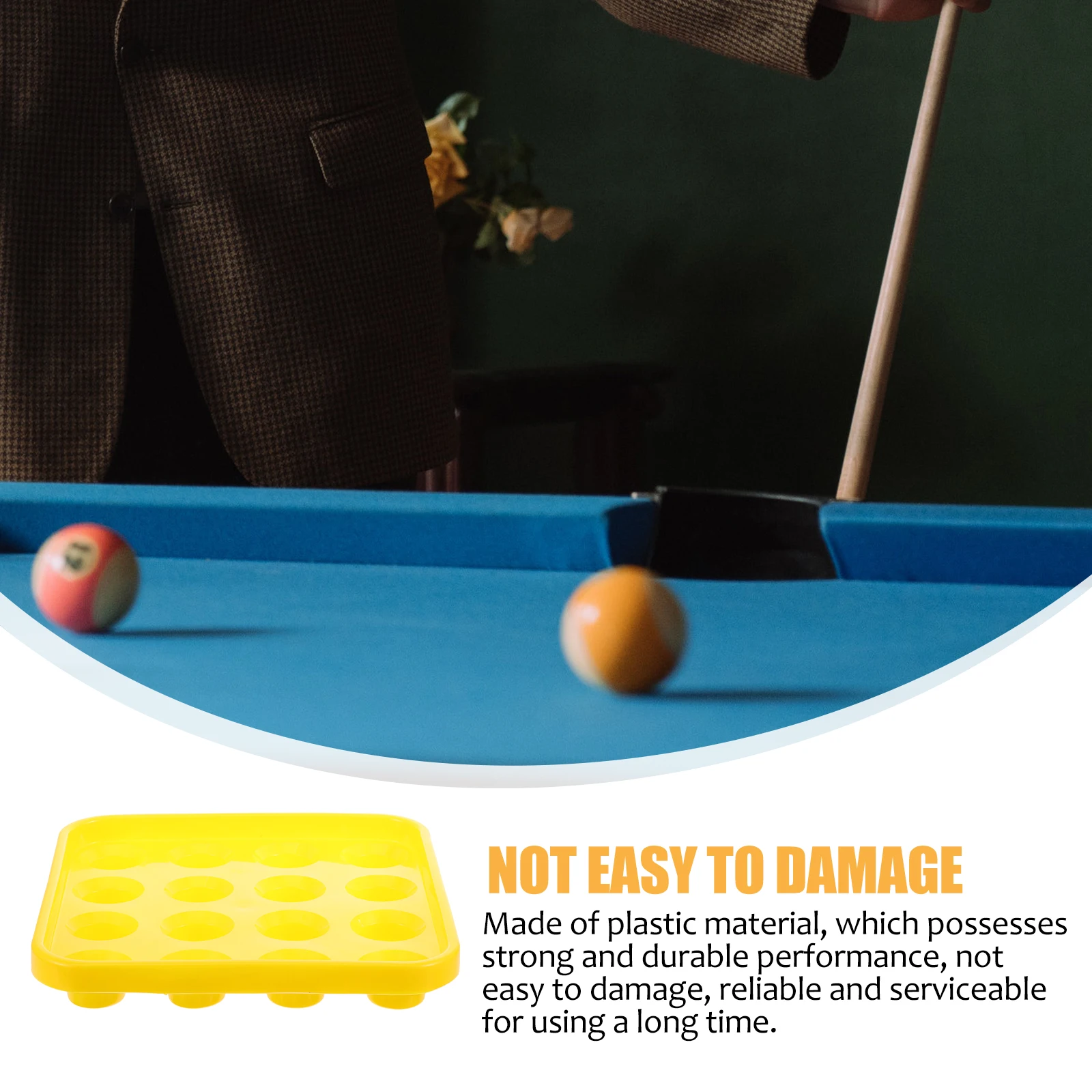 

16 Color Yellow Billiard Tray Storage Pool Balls s Durable Plastic Suitable Home Party Club ganize Extra Balls Easily Storage