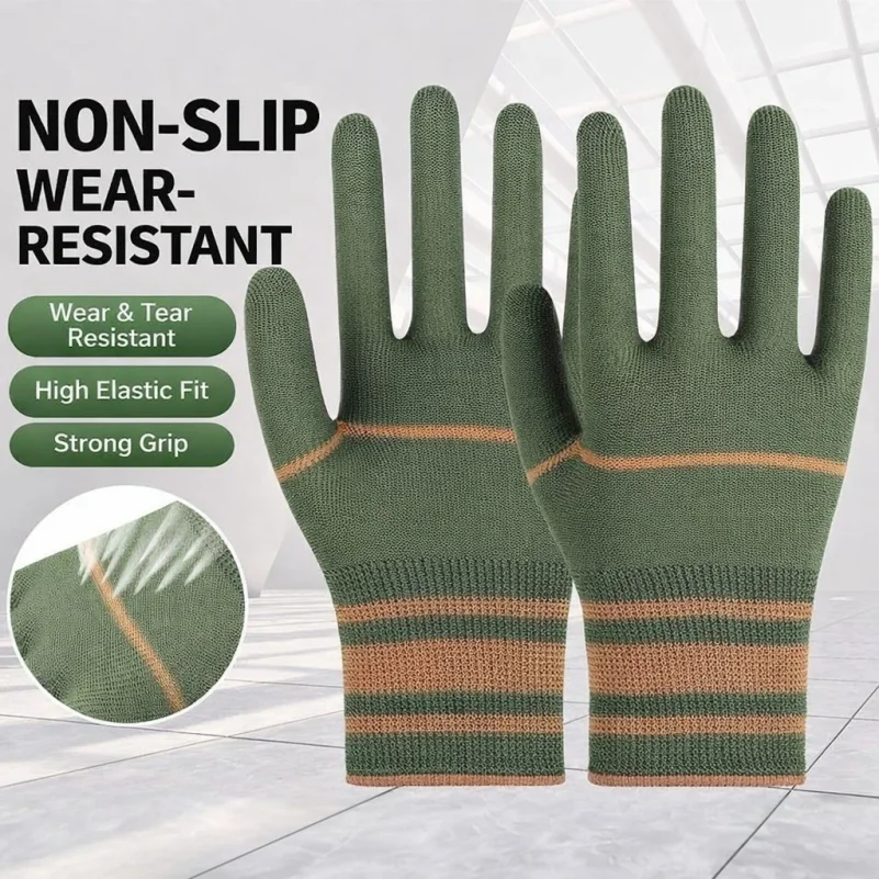 10Pair Gardening Gloves Soft Breathable Wear Resistant Non Slip Stab Proof Working Gloves Unisex Planting Protective Tool Gloves