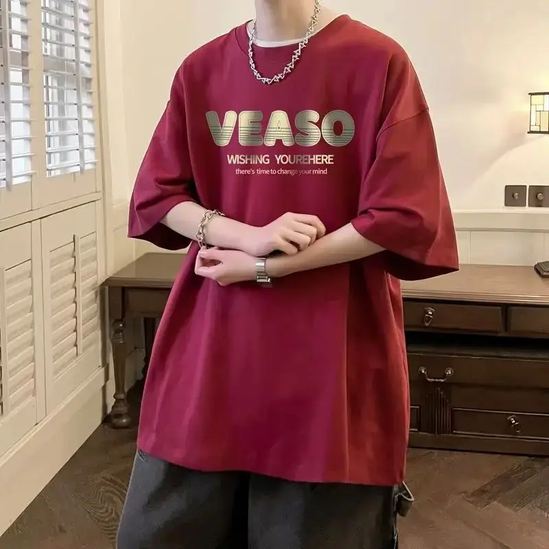 

Мужская футболка из чистого хлопка Ne Napoli Basic Demon Casual Vape с круглым вырезом, ультратонкая, с воротником хенли, укороченная (длина рукава 9/10)