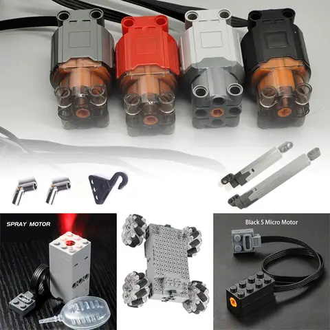 MOC M L XL Motor Servo Power Functions Motor High-Tech Parts Multi PF 8293 8883 Model Building Blocks Compatible With LEGO