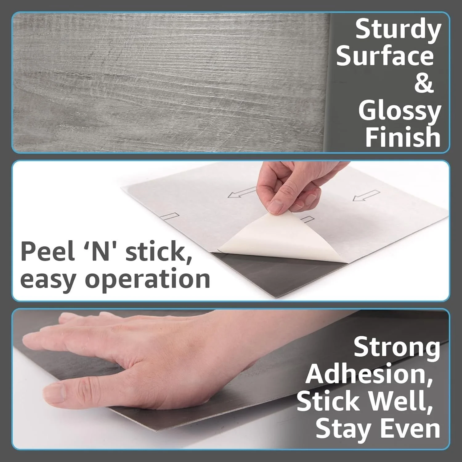 30pcs Luxury 3D Retro DIY Wood Grain Vinyl Flooring, High-Quality Peel and Stick with Realistic Texture, Removable Traceless Decorative PVC Floor Tiles Diy Floor Covering, Vintage Adhesive Diy Stickers