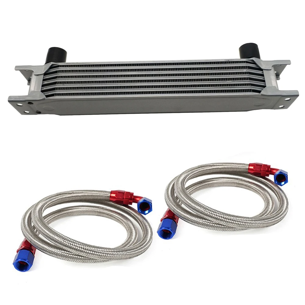 

AN10 Aluminum 7 Row Universal Radiator Car Oil Cooler Core Kit Transmission Engine Oil Coolers Universal