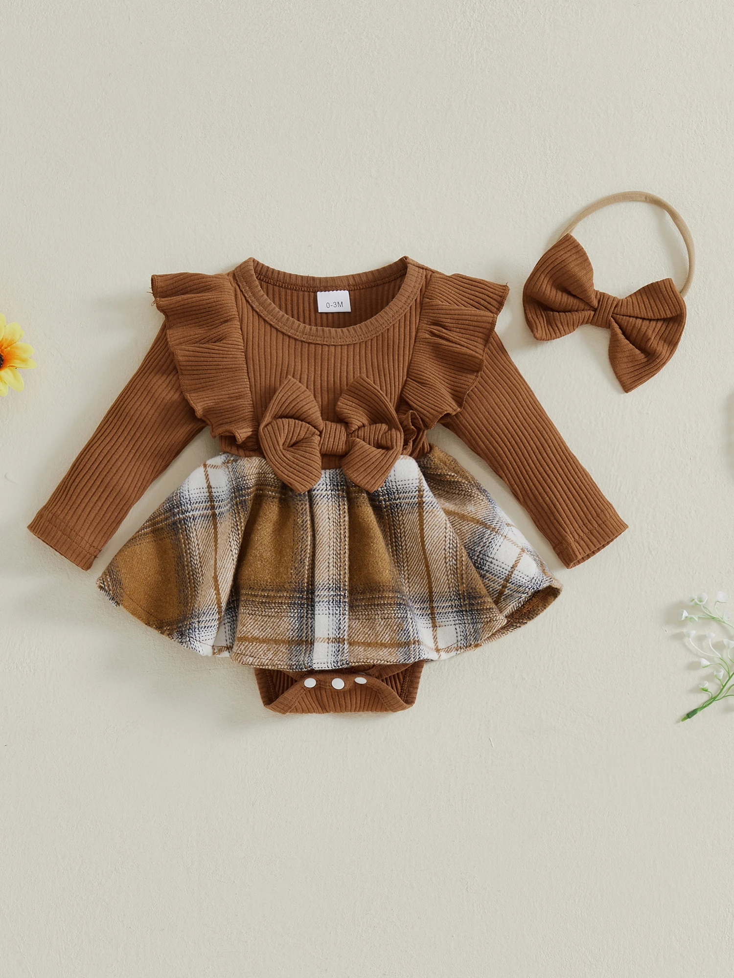 

Зимняя одежда из 3 предметов для маленьких девочек, топ с длинными рукавами и цветочным принтом, леггинсы с повязкой на голову, комплект одежды для младенцев, аксессуары