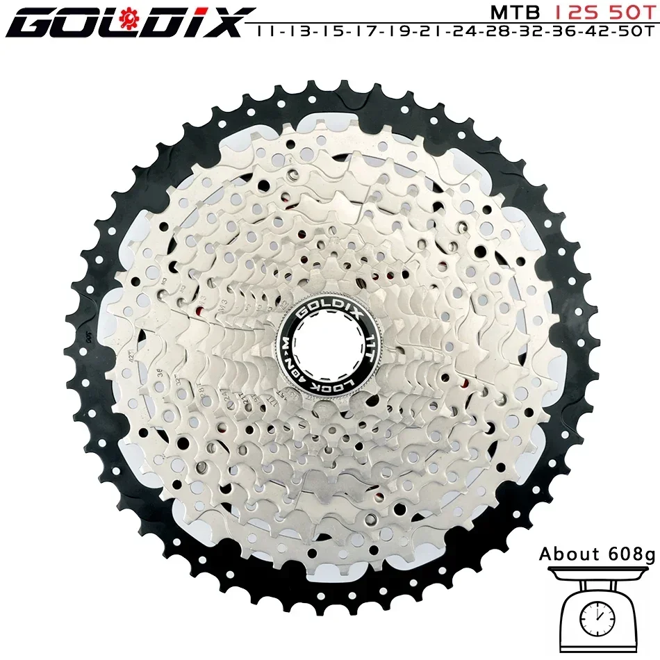 GOLDIX MTB Cassette K7 8/9/10/11/12 Speed 36/40/42/46/50/52T  Bicycle Freewheel HG Structure for SHIMANO Bicycle Accessories