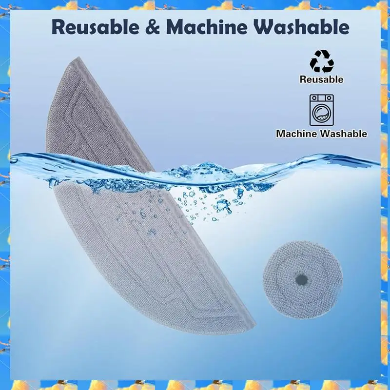 FTS Vibrations Mop Cloths + Edgewise Mop Cloths For Roborock S8 Max Ultra / S8 Maxv Ultra Robot Vacuum Cleaner Accessories
