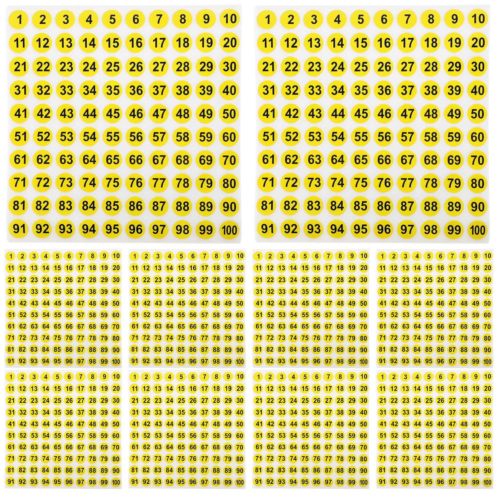 

Waterproof Number Stickers Self-Adhesive Round Labels For Office Classroom Organization Storage Jar Key Bottle Coding