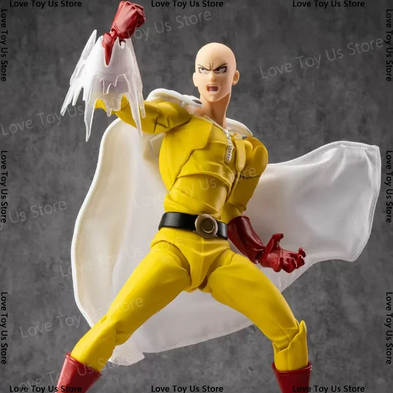 New Hot One Punch Man Saitama Amazing Yamaguchi Revoltech Saitama In Stock Anime Action Collection Figures Model Toys Gifts