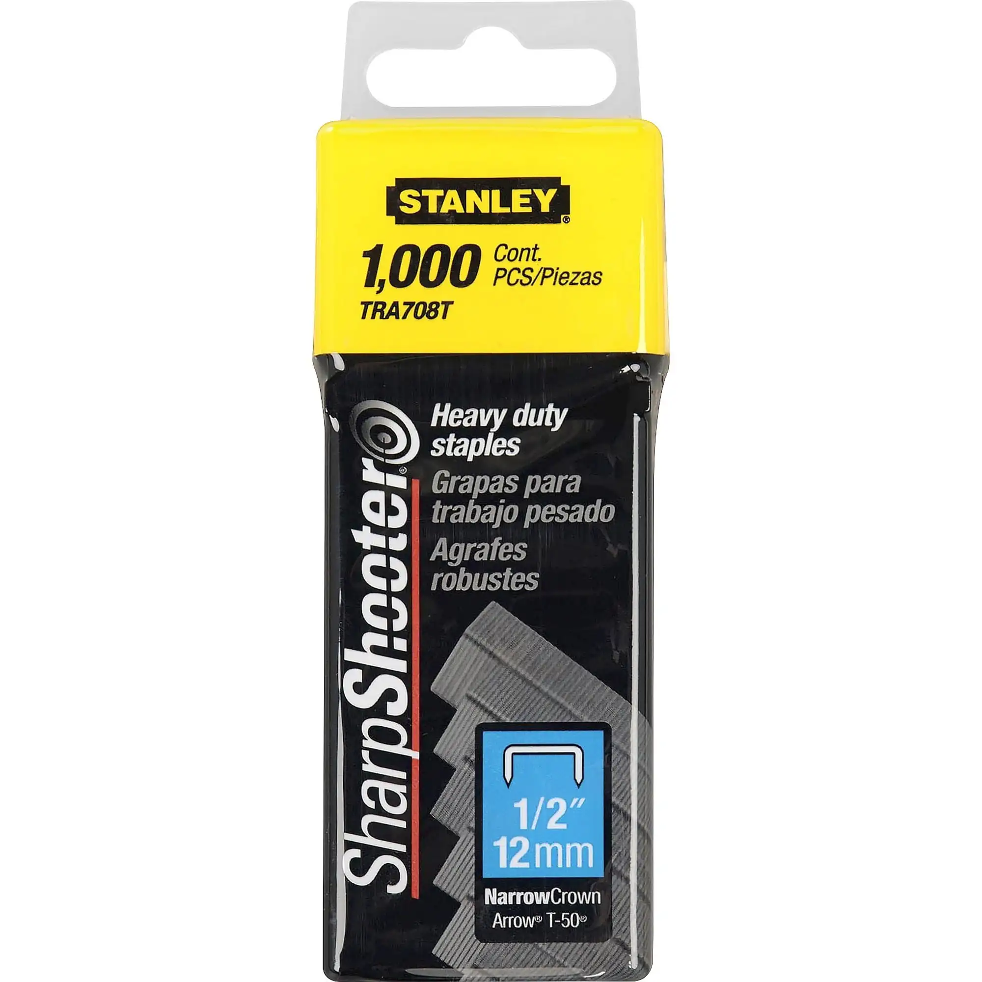 STANLEY TRA708T Graffette per carichi pesanti SharpShooter da 1/2 pollice, 1000 ct