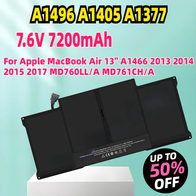 New A1496 A1405 A1377 Battery For Apple MacBook Air 13