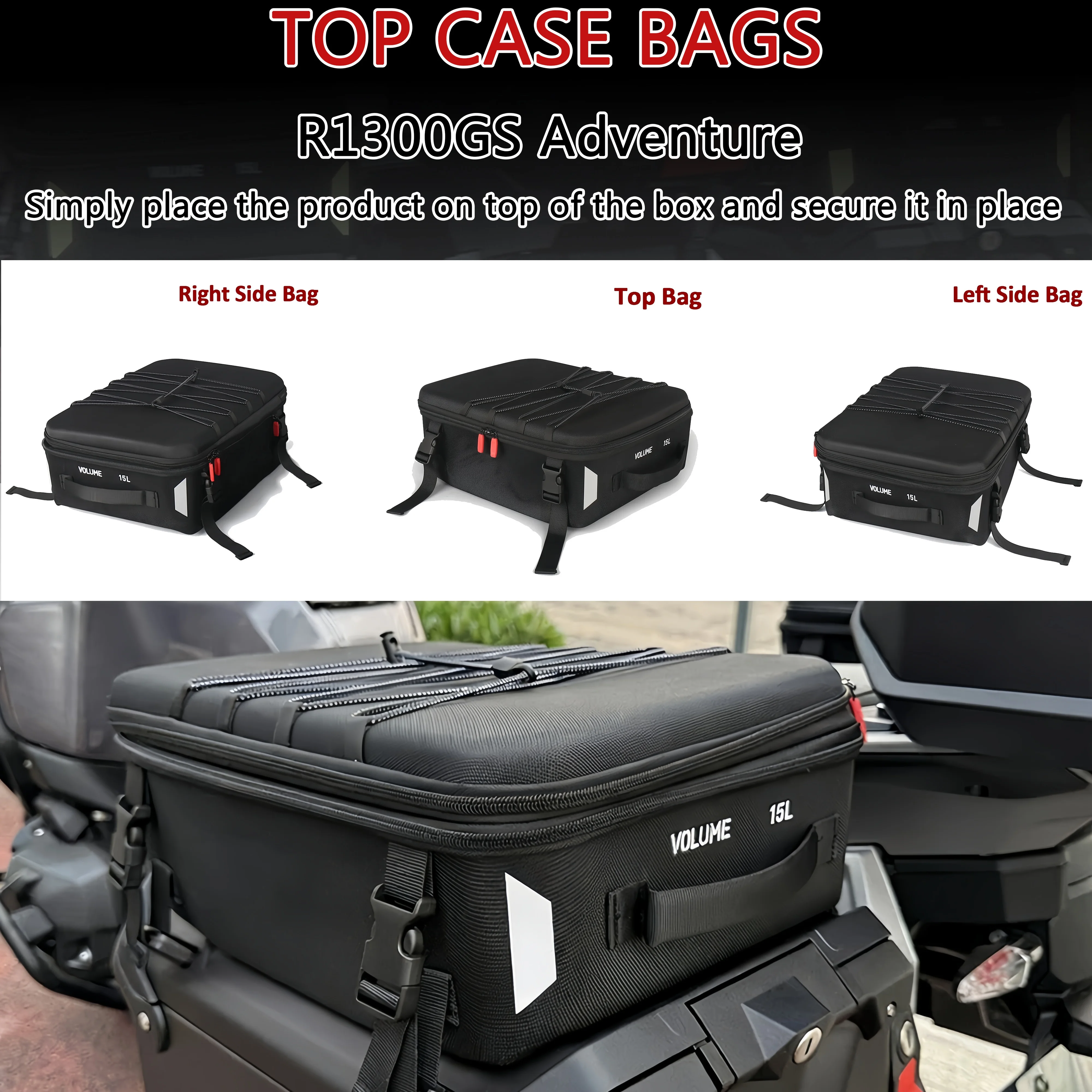 Tail Trunk Luggage Bag Motorcycle Top Box Rear Storage Bags Waterproof Top Case Bag For BMW R 1300 GS R1300GS Adventure GS1300