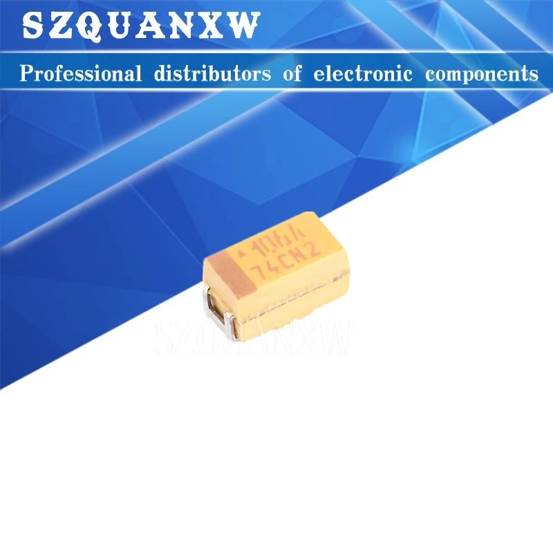 10pcs Type A 100UF 0.22UF 1UF 4.7UF 10UF 22UF 33UF 47UF Tantalum Capacitor 6.3V 10V 16V 25V 35V 226 336 224 475 106 107 476 105