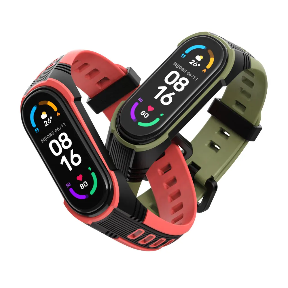 For Xiaomi Mi Band 7 Strap Bracelet for Mi Band 6 Strap Silicone Miband 5 4 3 Correa Watch Wristband for Amazfit Band 5 Strap