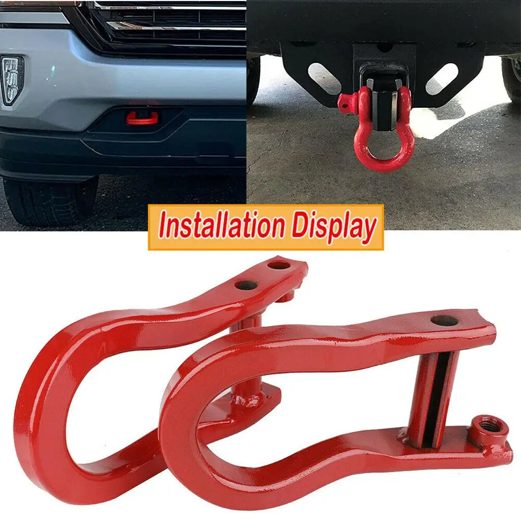 2x Car Tow Hooks for 1500 07-18 Red Replace Accessories