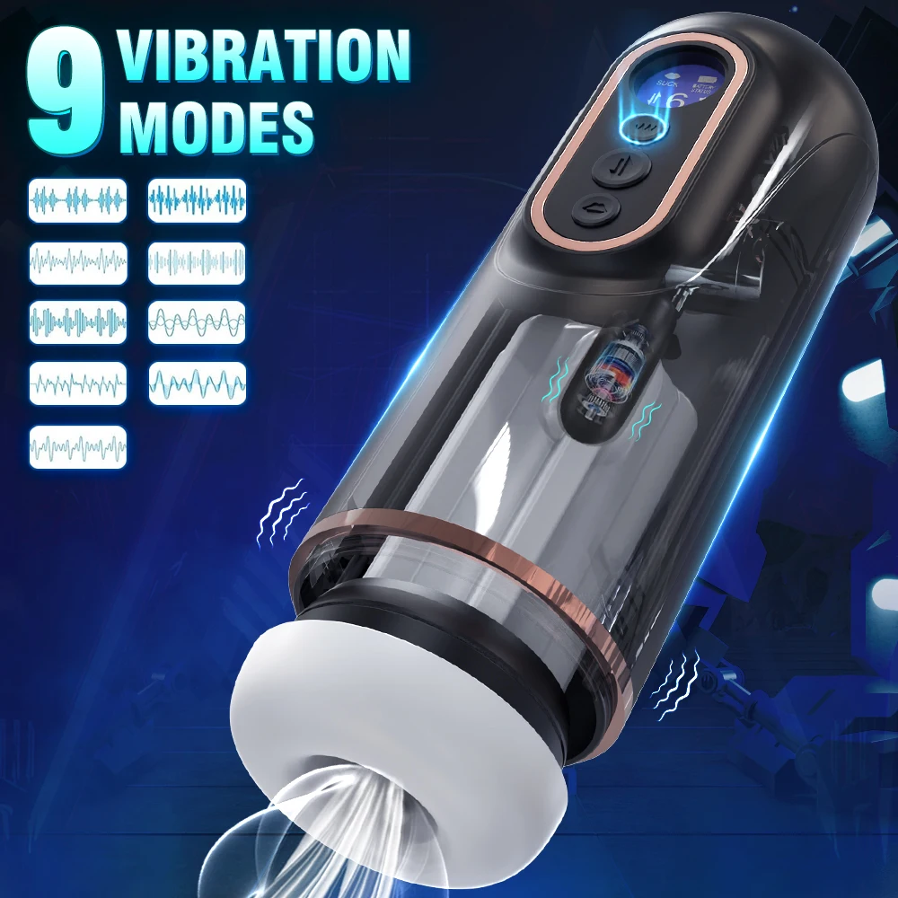 Automatic Telescopic Masturbators Cup for Men Sucking Heating Blowjob Male Masturbation Piston Pocket Adult Equipment Sex Toy