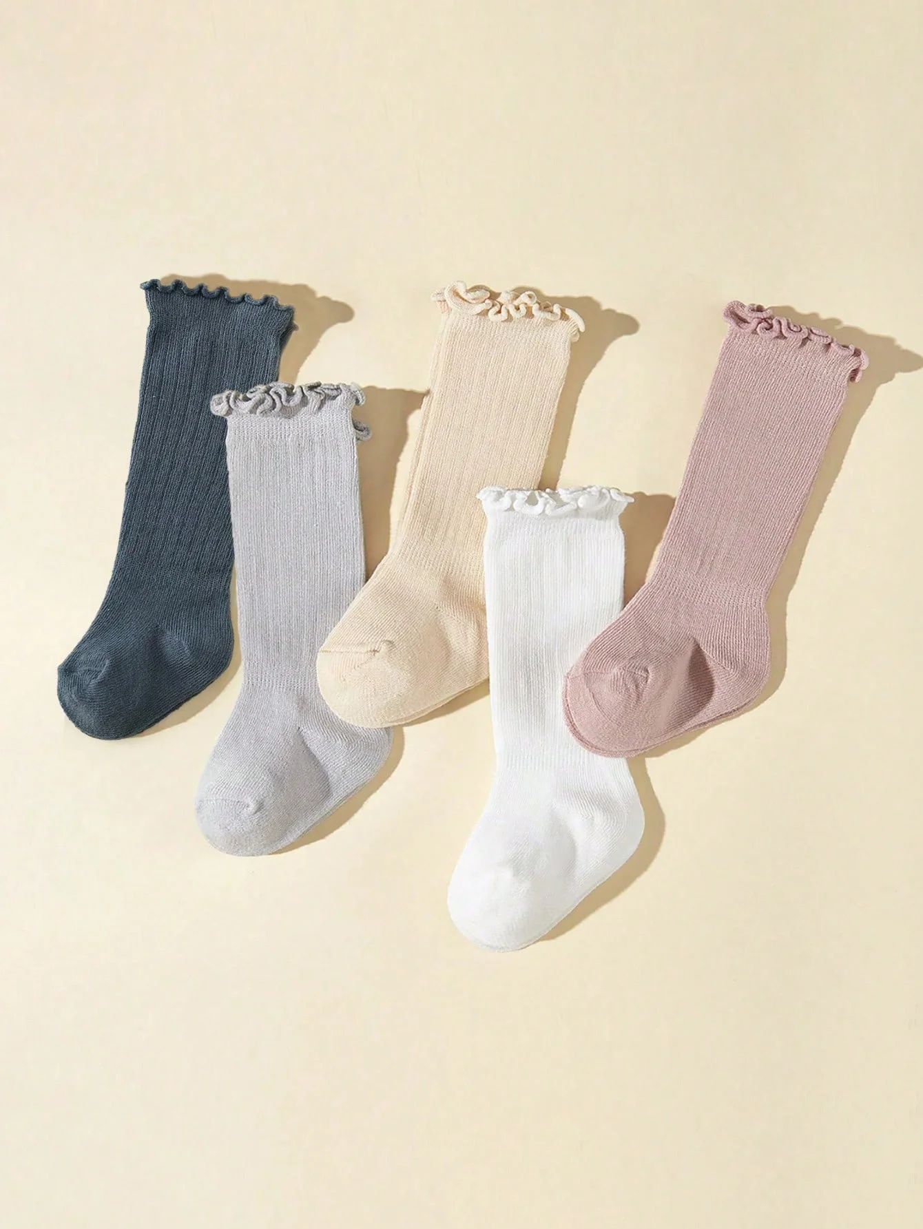 5켤레 아기 남아 여아 봄 가을 면 단색 러플 가장자리 - Baby Sock Oximeter 리뷰 및 가격