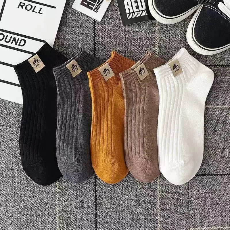5 Paar neutrale, einfache Herren- und Damen-Bootssocken, modisch, vielseitig, bequem, atmungsaktiv, schweißabsorbierend, Freizeitsocken