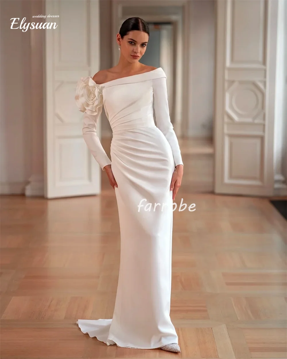 Индивидуальные модные высококачественные плиссированные платья ручной работы с цветами, прямые длинные платья с открытыми плечами, вечерние платья на заказ