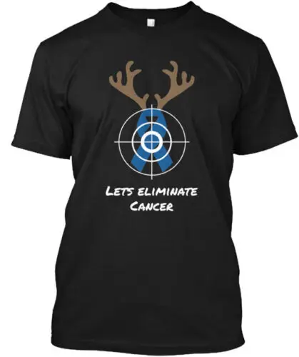 Lets Eliminate Cancer Colon T-Shirt Made in the USA Size S to 5XL